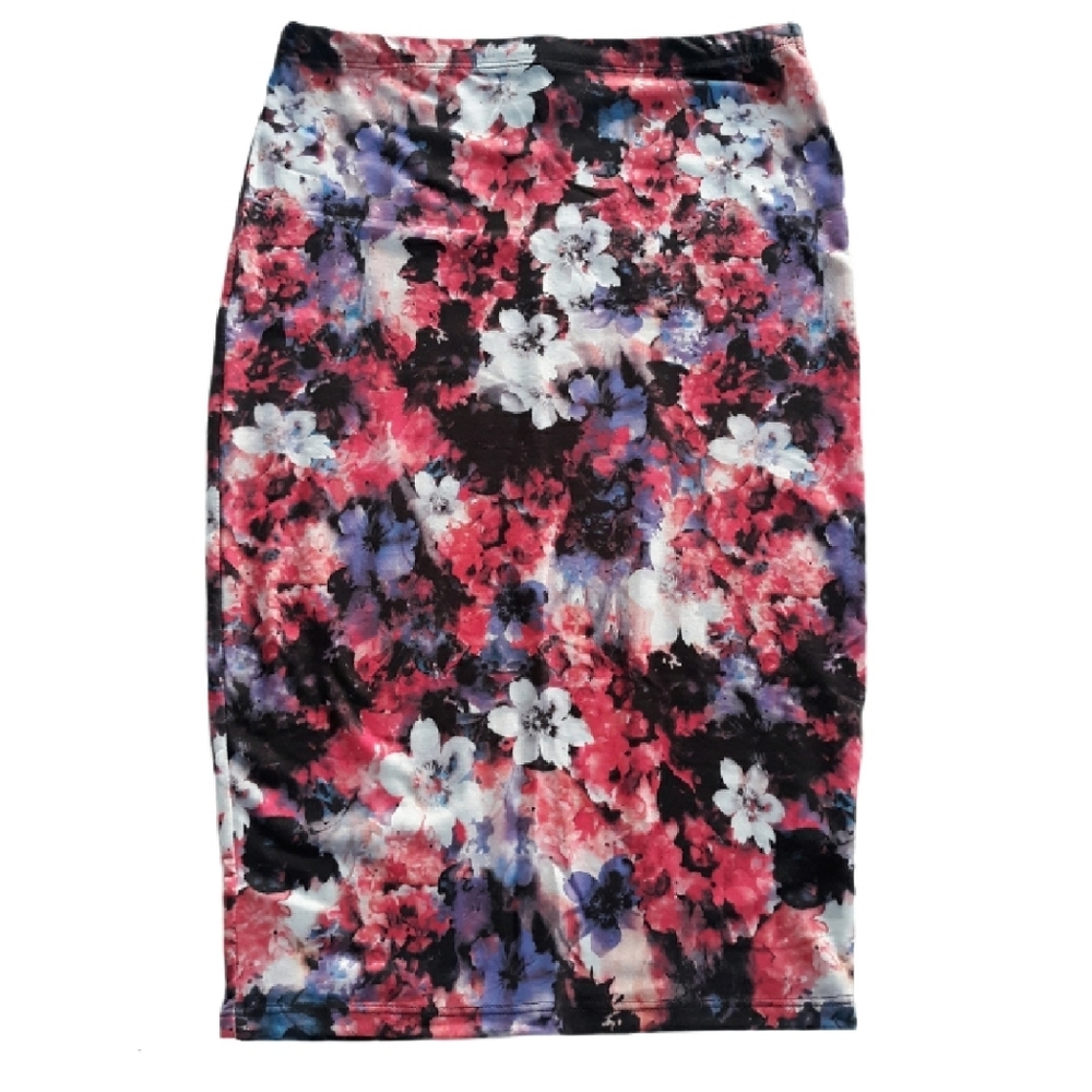 Floral Stretch Pencil Skirt